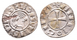 Crusaders Coins Ar Silver, Circa 1095 - 1271 AD,
Crusaders, Antioch, Bohémond III AR Denier. Minority, AD 1149-1163. + BOANVNDIIS, young male head ri...