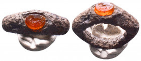Ancient Roman Bronze Carnelian Ring with a lion on bezel, circa 1st - 3rd AD.


Condition: Very Fine




Weight: 10.9 gr
Diameter: 30 mm