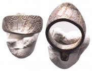 Byzantine or Armenian Silver Decorated Archer's ring , circa 11th - 15th C. AD.


Condition: Very Fine




Weight: 3.9 gr
Diameter: 24 mm