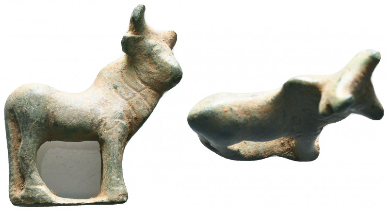 Ancient Roman Bronze Bull Statue, c. 1st-2nd century AD.

Provenance: Property...