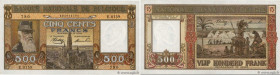 Country : BELGIUM 
Face Value : 500 Francs  
Date : 30 novembre 1944 
Period/Province/Bank : Banque Nationale de Belgique 
Catalogue reference : P.127...