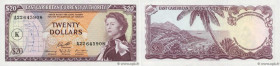 Country : CARIBBEAN  
Face Value : 20 Dollars  
Date : (1965) 
Period/Province/Bank : East Caribbean Currency Authority 
Department : St.Kitts 
Catalo...