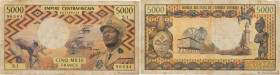 Country : CENTRAL AFRICAN REPUBLIC 
Face Value : 5000 Francs  
Date : (1979) 
Period/Province/Bank : B.E.A.C. 
Department : Empire Centrafricain 
Cata...