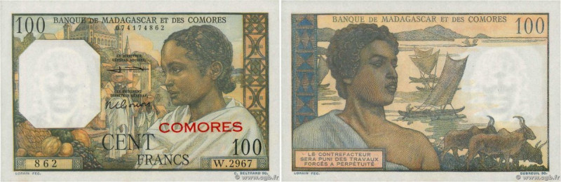 Country : COMOROS 
Face Value : 100 Francs  
Date : (1963) 
Period/Province/Bank...