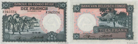 Country : BELGIAN CONGO 
Face Value : 10 Francs  
Date : 11 novembre 1948 
Period/Province/Bank : Banque du Congo Belge 
Catalogue reference : P.14E 
...
