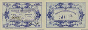 Country : DJIBOUTI 
Face Value : 50 Centimes  
Date : 30 novembre 1919 
Period/Province/Bank : Chambre de Commerce 
Catalogue reference : P.23 
Additi...