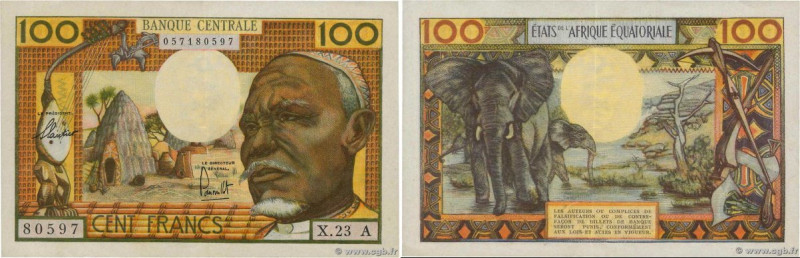 Country : EQUATORIAL AFRICAN STATES (FRENCH) 
Face Value : 100 Francs  
Date : (...