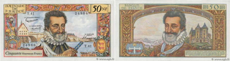 Country : FRANCE 
Face Value : 50 Nouveaux Francs HENRI IV  
Date : 05 novembre ...