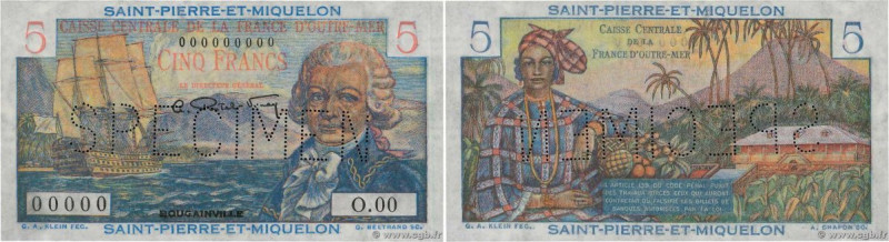 Country : SAINT PIERRE AND MIQUELON 
Face Value : 5 Francs Bougainville Spécimen...