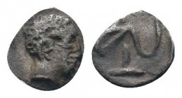 ASIA MINOR.Uncertain. 4th Century BC.AR Obol.Laureate head of Apollo right / Monogram.Very fine.

Weight : 0.2 gr

Diameter : 5 mm