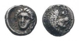 ASIA MINOR.Uncertain.4th Century BC.AR Obol.

Weight : 0.2 gr

Diameter : 6 mm
