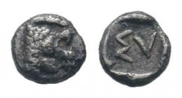 ASIA MINOR.Uncertain.Circa 5th Century BC. AR Hemiobol.Lion to left / ΣV in square.Good very fine.RARE

Weight : 0.2 gr

Diameter : 5 mm