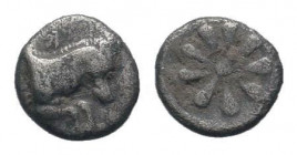 AEOLIS. Kyme. Circa 350-250 BC.AR Obol. Fore part horse right / rosette. SNG Copenhagen 34.Good fine.

Weight : 0.3 gr

Diameter : 6 mm