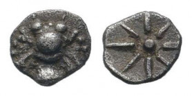 IONIA.Ephesos.Bee / Star with eight rays.SNG Kayhan 135; SNG Tubingen 2759; MK 46.Very fine.

Weight : 0.3 gr

Diameter : 6 mm