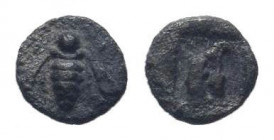 IONIA.Epheso.Mid-6th century BC.AR Obol. Bee crawling left / incuse square, roughly quartered. BMC 5.

Weight : 0.2 gr

Diameter : 6 mm