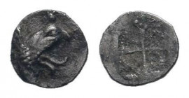 IONIA.Teos.500-447 BC.AR Quarter Obol.Head of griffin right / quadripartite incuse square with dot in the centre of each section.Balcer 130.Very fine....