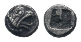 IONIA.Phokaia 530-500 BC.AR Obol.Head of griffin right / Quadripartite incuse square.SNG von Aulock 2116 var; SNG Tübingen 3116 var; Klein 449 var.Ver...