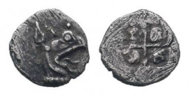 IONIA.Teos.500-447 BC.AR Quarter Obol.Head of griffin right / quadripartite incuse square with dot in the centre of each section.Balcer 130.Very fine....