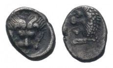 SATRAPS OF CARIA.Hekatomnos.Circa 392-377 BC.AR Obol.Head of roaring lion l. / Forepart of lion facing. SNG Keckman 841; Klein 506.Vey fine.

Weight :...