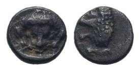 SATRAPS OF CARIA.Hekatomnos.Circa 392-377 BC.AR Obol.Head of roaring lion l. / Forepart of lion facing. SNG Keckman 841; Klein 506.Vey fine.

Weight :...