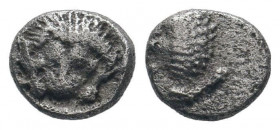 SATRAPS OF CARIA.Hekatomnos.Circa 392-377 BC.AR Obol.Head of roaring lion l. / Forepart of lion facing. SNG Keckman 841; Klein 506. Fine.

Weight : 0....