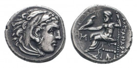 KINGS of MACEDON. Alexander III.The Great.336-323 BC. Abydos mint.AR Drachm.Head of Herakles right, wearing lion skin / AΛΕΞΑΝΔΡΟΥ, Zeus seated left o...