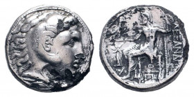 KINGS of MACEDON. Alexander III.The Great.336-323 BC .Uranopolis mint.AR Tetradrachm. Head of Herakles right, wearing lion skin / AΛΕΞΑΝΔΡOY, Zeus sea...