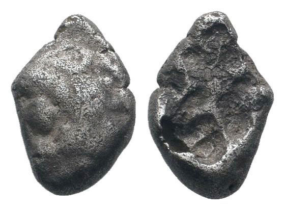 ASIA MINOR.Uncertain.Circa 5th-4th Century BC.AR Hemidrachm.Blank / Incuse punch...