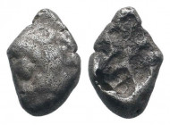 ASIA MINOR.Uncertain.Circa 5th-4th Century BC.AR Hemidrachm.Blank / Incuse punch.Very fine.

Weight : 2.7 gr

Diameter : 11 mm