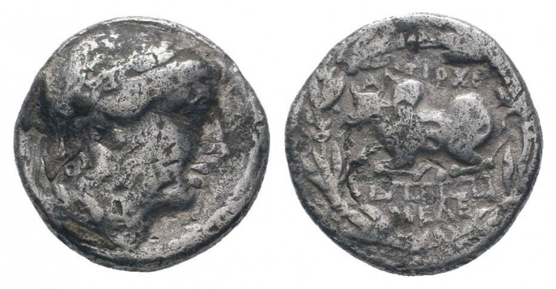 CARIA.Antiocheia on the Maeander.85-60 BC.AR 	Drachm.Laureate head of Apollo rig...
