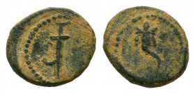 ASIA MINOR.Uncertain.Tessera.Ccirca 1st-3rd centuries.AE Bronze.Cornucopia / Harpa.Good very fine.

Weight : 1.6 gr

Diameter : 14 mm