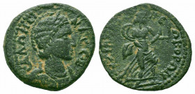 MYSIA.Cyzicus.Salonina.254-268 AD.AE Bronze. CAΛΩNЄINA CЄ, diademed and draped bust of Salonina to right / KYZIKHNΩN NЄOKOPΩN, Artemis running right, ...