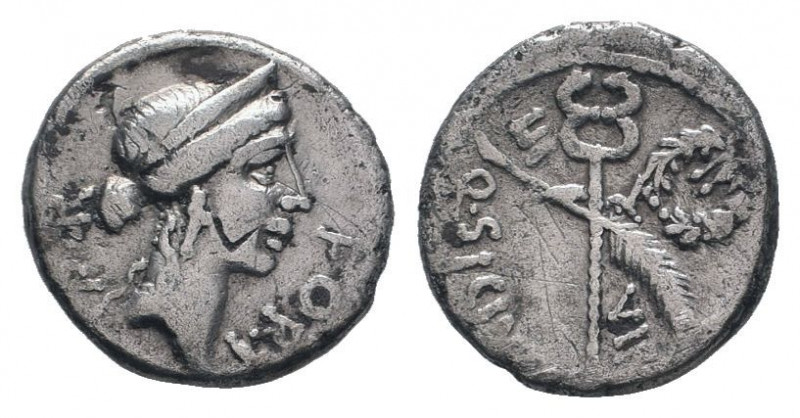 Q. SICINIUS.49 BC. Rome mint.AR Denarius. BC. Diademed head of Fortuna right, P ...