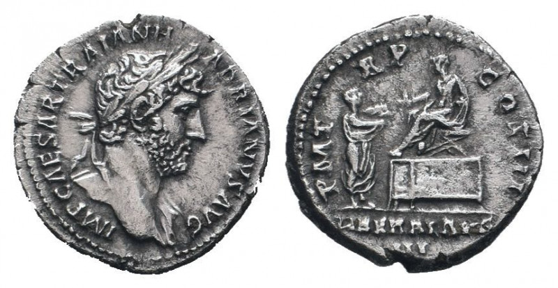 HADRIAN. 117-138 AD.Rome mint. AR Denarius.IMP CAESAR TRAIAN HADRIANVS AVG, Head...