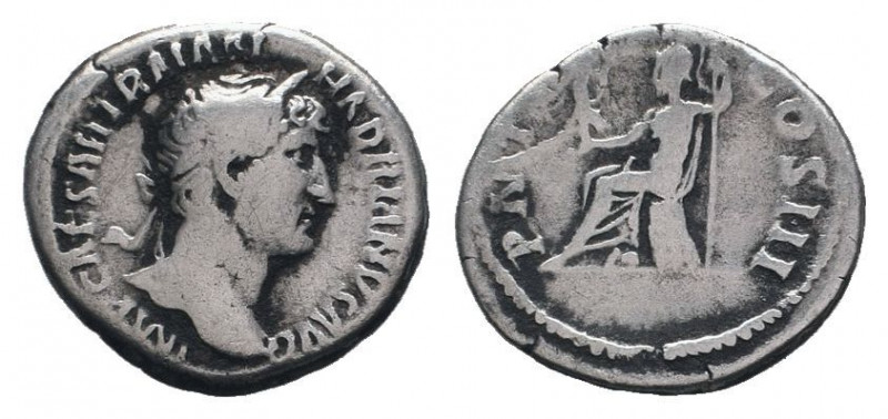 HADRIAN.117-138 AD.Rome mint.AR Denarius.IMP CAESAR TRAIAN HADRIANVS AVG, Laurea...