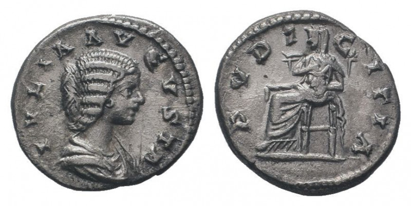 JULIA DOMNA.193-217 AD.Rome mint.AR Denarius.IVLIA AVGVSTA, Bust of Julia Domna,...