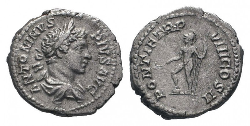 CARACALLA.198-217 AD.Rome mint.AR Denarius.ANTONINVS PIVS AVG, bust of Caracalla...