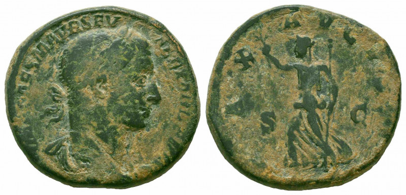 SEVERUS ALEXANDER. 222-235 AD. Rome Mint.AE Sestertius.IMP CAES M AVR SEV ALEXAN...