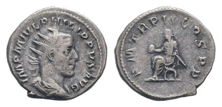 PHILIP I.244-249 AD.Rome mint. AR Antoninianus . IMP M IVL PHILIPPVS AVG, radiat...