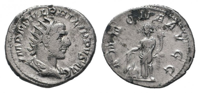 PHILIP I.247-249 AD.Rome mint.AR Antoninianus.IMP M IVL PHILIPPVS AVG, bust of P...