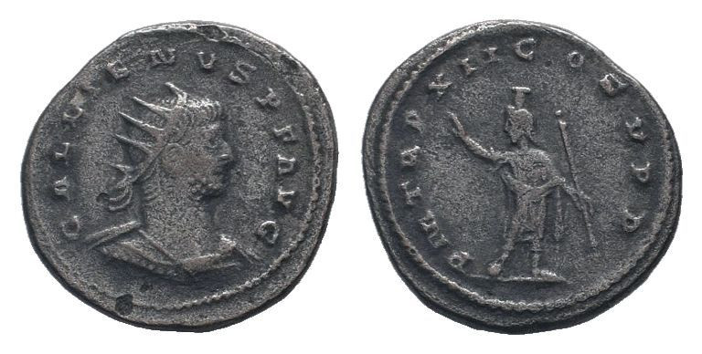GALLIENUS.253-268 AD.Antioch mint. AR Antoninianus.GALLIENVS P F AVG, bust of Ga...