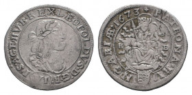 AUSTRIA. Holy Roman Empire.Leopold I.1658-1705 AD.AR 15 Kreuzer. Fery fine.

Weight : 2.8 gr

Diameter : 25 mm