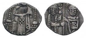 ITALY.Ranieri Zeno.1253-1268 AD. Venice mint.AR Grosso.Doge and St. Mark standing facing, holding banner between them / Christ enthroned facing.Very f...