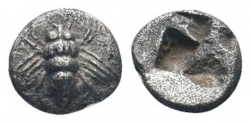 IONIA.Ephesos. Circa 550-500 BC. AR Obol.Bee / Incuse punch.Karwiese series III, 6. Good very fine.Extremely rare.

Weight : 0.4 gr

Diameter : 7 mm