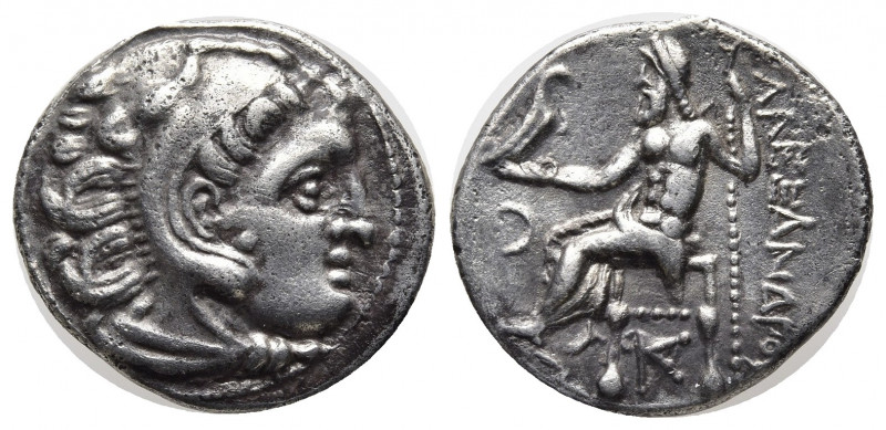 Kingdom of Macedon. Alexander III AR Drachm. Kolophon c. 310-301. Head of Herakl...