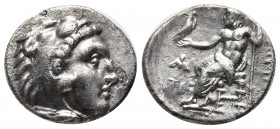 KINGS of MACEDON. Alexander III. 336-323 BC. AR Drachm (4,01 g, 17mm). Sardis mint. Struck under Antigonos I Monophthalmos, circa 320-319 BC. Head of ...