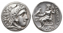 Kingdom of Macedon. Philip III Arrhidaios AR Drachm.Kingdom of Macedon. Philip III Arrhidaios AR Drachm. Kolophon, circa 323-317 BC. Head of Herakles ...