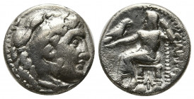 KINGS OF MACEDON. Philip III Arrhidaios (323-317 BC). Drachm. Magnesia ad Maeandrum. 4,22gr 16mm. 
Obv: Head of Herakles right, wearing lion skin.
Rev...