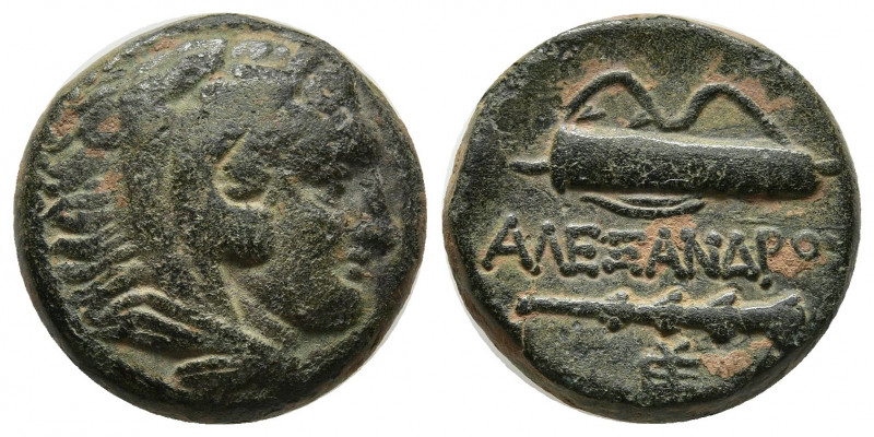 Macedonian Kingdom. Alexander III the Great. 336-323 B.C. AE 18 "unit" (17 mm, 7...
