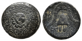 KINGS OF MACEDON. Alexander III 'the Great' (336-323 BC). Ae 1/4 Unit. Uncertain mint, possibly Miletos or Mylasa.
Obv: Macedonian shield, with facing...